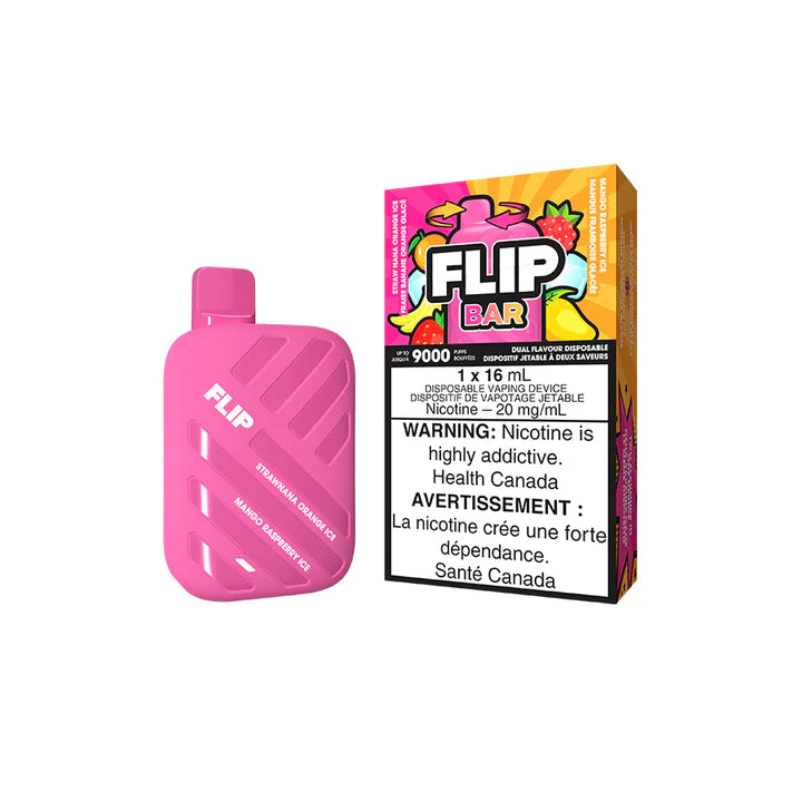 FLIPBAR 9000 STAW NANA ORANGE ICE / MANGO RASPBERRY ICE DISPOSABLE