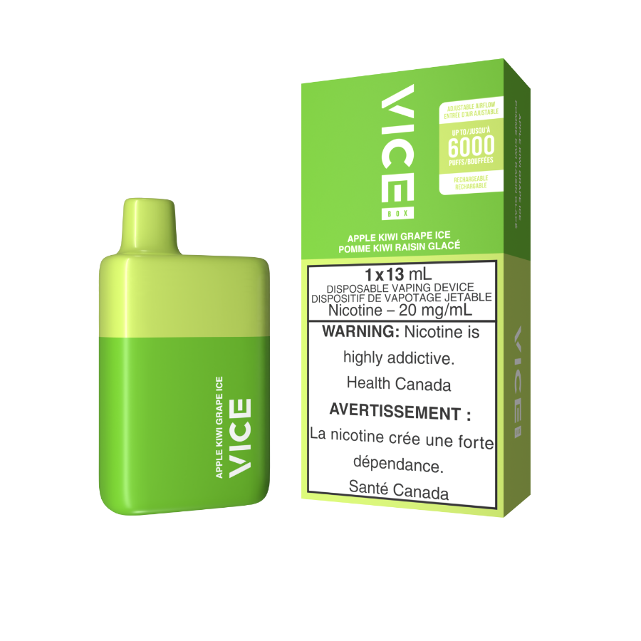 VICE BOX 6000 APPLE KIWI GRAPE ICE DISPOSABLE