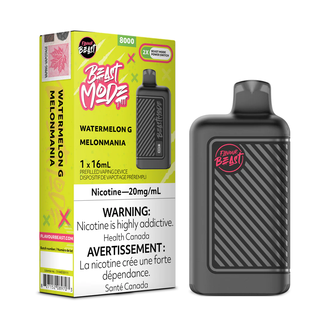 FLAVOUR BEAST MODE 8K WATERMELON G DISPOSABLE/ON