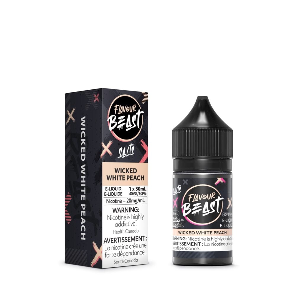 FLAVOUR BEAST E-LIQUID WICKED WHITE PEACH 30ML 20MG